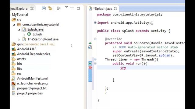 How to Create Android Application Tutorial 14 Thread try catch смотреть онлайн