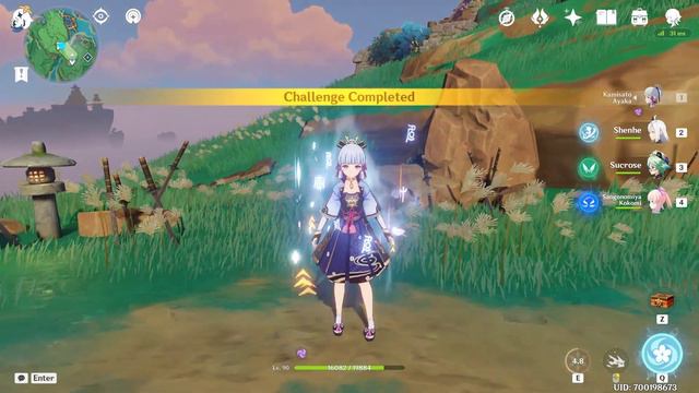 Ayaka C0 with Mistsplitter R1 ft. Shenhe, Sucrose, Kokomi смотреть онлайн