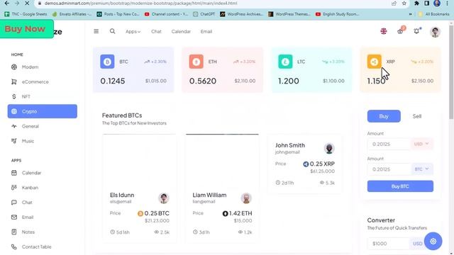 Modernize Bootstrap 5 & React MUI Admin Dashboard смотреть онлайн