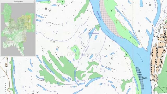 Топографическая карта Кировской области для OziExplorer смотреть онлайн