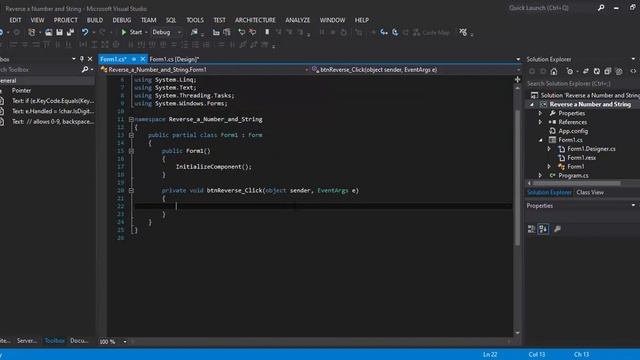 Reverse a Number and String in C# Windows Forms смотреть онлайн