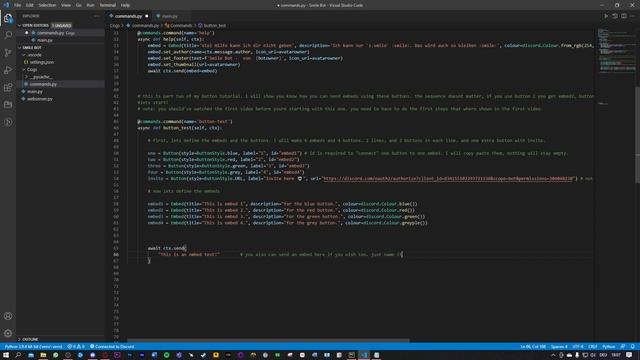 [OUTDATED] How to use Buttons with Embeds | Discord.py and discord-components смотреть онлайн