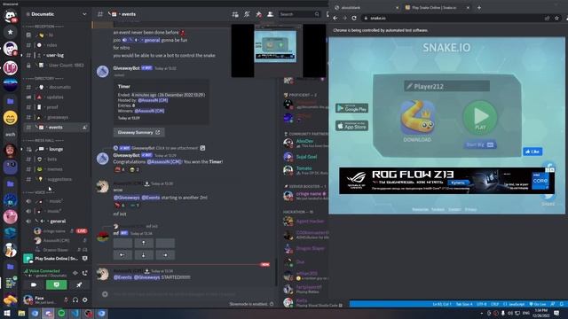 I ported SNAKE.io to Discord смотреть онлайн