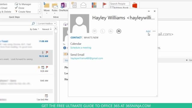 How to Add Contacts in Outlook 2013 and 2016 смотреть онлайн