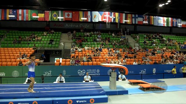 LOPEZ Cesar (ECU) - 2019 Artistic Junior Worlds, Gyor (HUN) - Qualifications Vault 2 смотреть онлайн