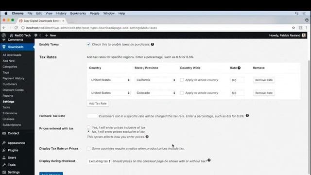 Configure tax settings | WordPress Ecommerce Digital Downloads | part 14 смотреть онлайн