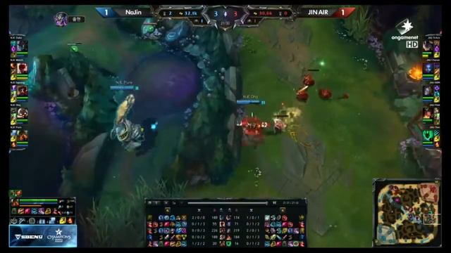 Najin e mFire vs Jin Air Green Wings - League Of Legends W8D1 LCK Summer 2015 Game 3 смотреть онлайн