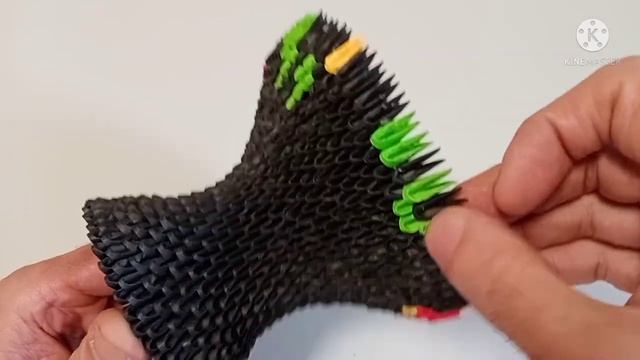 Модульное оригами.Ваза с рисунком в стиле хохлома (мастер-класс) 1 часть смотреть онлайн