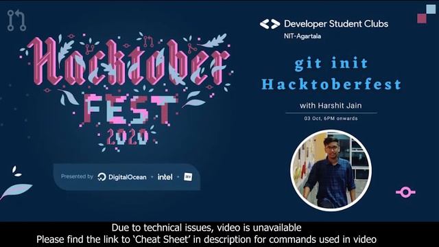 'Git init Hacktoberfest' with Harshit Jain | DSC NIT-Agartala смотреть онлайн