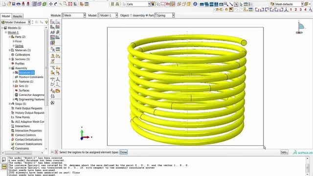 Abaqus/CAE Explicit Example- Spring Free Fall (Drop) Modelling Tutorial –Step by Step Method смотреть онлайн
