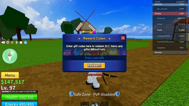 ALL *UPDATE 20* WORKING CODES FOR BLOX FRUITS (Blox Fruits All Codes) | Roblox смотреть онлайн