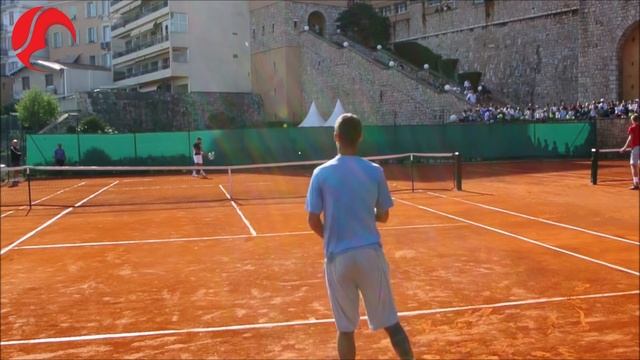 Novak Djokovic Training On Clay - Court Level View - ATP Tennis Practice