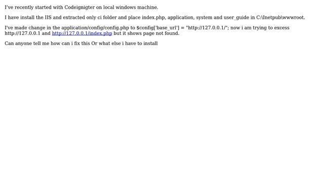 DevOps & SysAdmins: CodeIgniter 127.0.0.1 page not found problem смотреть онлайн