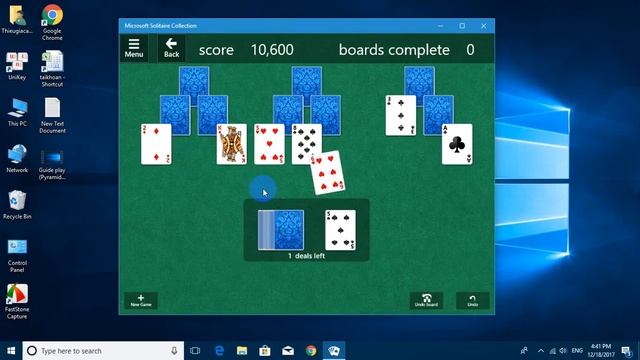 Guide play (TriPeaks) Microsoft solitaire collection window 10 build 1709 ✅ смотреть онлайн