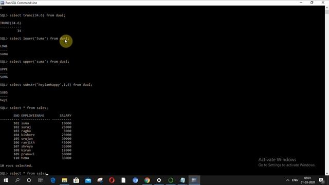 Dual table and Order in Oracle DataBase (tutorial 3 ) смотреть онлайн