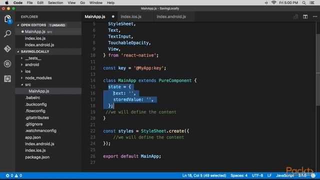 React Native Recipes - Volume 1 : Storing and Retrieving Data Locally смотреть онлайн