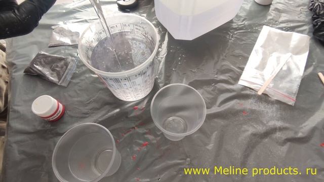 Набор №33. Столешница и фартук. Примыкание. Эпоксидная смола Metally epoxy. смотреть онлайн