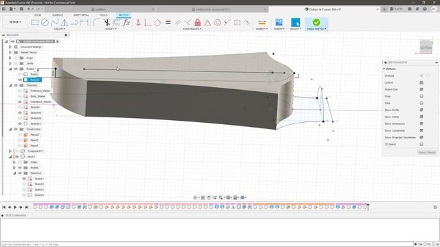 Guitars in Fusion 360 | Part 4 - The Infamous Headstock Transition. смотреть онлайн