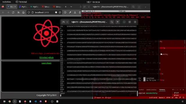 React JS CSS Python Web Dev Py Script Fibonacci смотреть онлайн