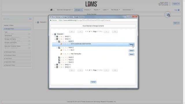 LDMS (web) Storage module: Moving storage items смотреть онлайн