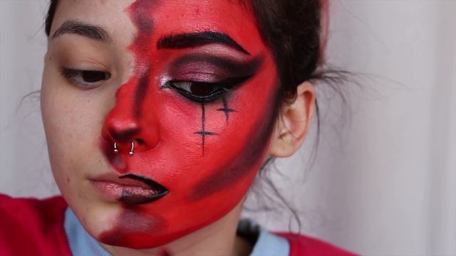 Макияж на ХЭЛЛОУИН - образ ДЬЯВОЛА И АНГЕЛА смотреть онлайн