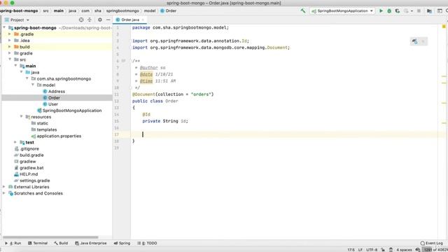 Full Stack Development With Spring Boot And MongoDB : 5-Order CollectionModel Class Implementation смотреть онлайн