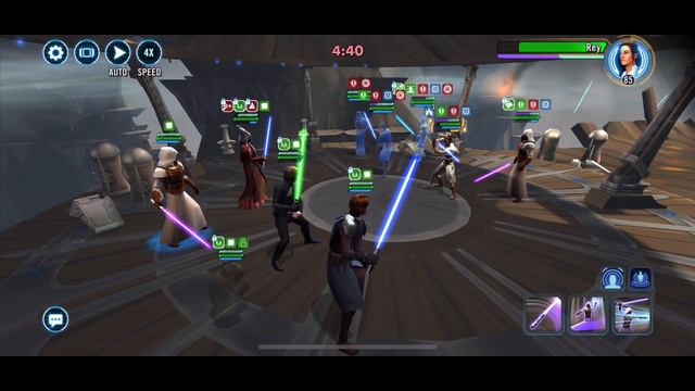 Jedi Knight Luke Skywalker Lead Beats Galactic Legends Rey! Star Wars Galaxy Of Heroes! SWGOH смотреть онлайн