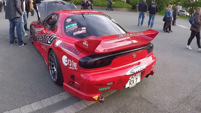 MAZDA RX7 ! RED COLOUR ! TUNING - SHOW CAR ! WALKAROUND + ENGINE ! смотреть онлайн