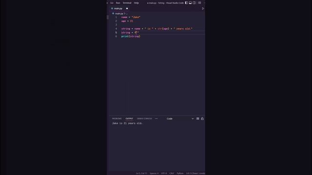 MUCH Better Way Of Adding Variables To Strings In Python! #python #coding #programming смотреть онлайн