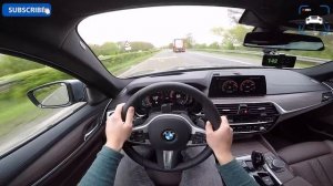 2017 BMW 5 Series G30 530d M Sport AUTOBAHN POV ACCELERATION & TOP SPEED by AutoTopNL