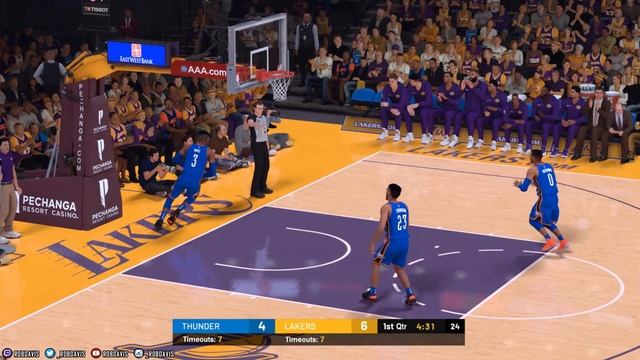 NBA 2K19 PC | Thunder & Lakers | Realism Graphics, Westbrook, Crowds, Lebron | 4K w/Mods смотреть онлайн