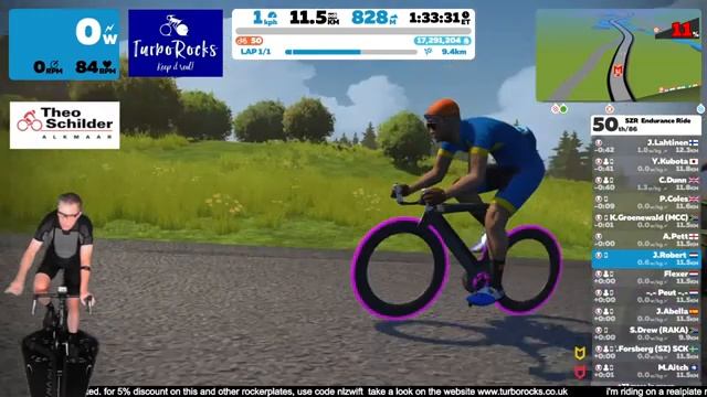 SZR ENDURANCE ON THE REALPLATE REACT PARCOURS THE VEN-TOP RIDE GROUP E PARCOURS ZWIFT LIVE смотреть онлайн