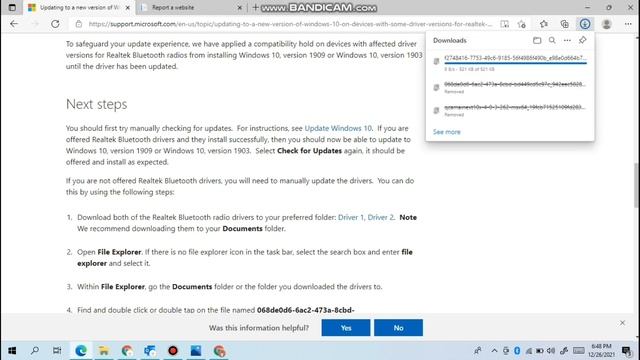 Windows 10 Update Error // What Needs Attention // Realtek Bluetooth Error Windows 10 Update смотреть онлайн