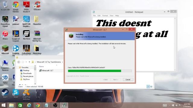 How To Get Minecraft 1.8.7 For Free On PC! 2015 смотреть онлайн