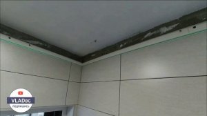 Монтаж профиля на плитку! НАТЯЖНОЙ ПОТОЛОК "ЛАК" В САНУЗЛЕ! Потолок в ванной!