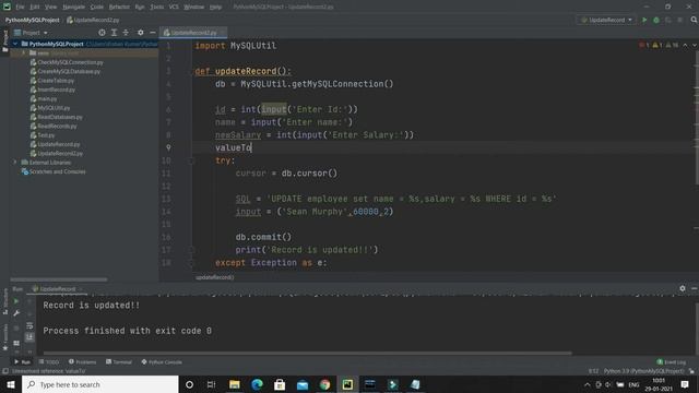 8.Python MySQL Update table from User Input | Python Tutorial in Hindi смотреть онлайн