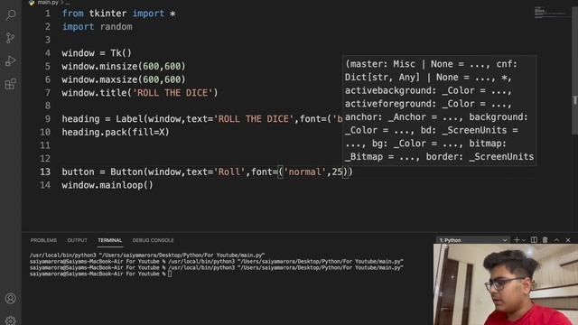 How to create a GUI Dice simulator using python | Programmer Saiyam смотреть онлайн