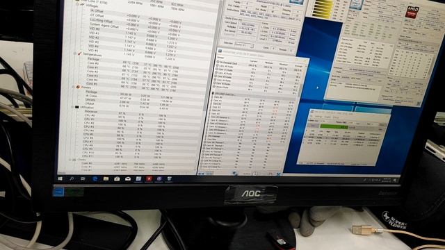 i7 8700 + Ninja 5 Linx 0.9.1 Test (HWmoniter,HWinfo,Cpu-z) смотреть онлайн