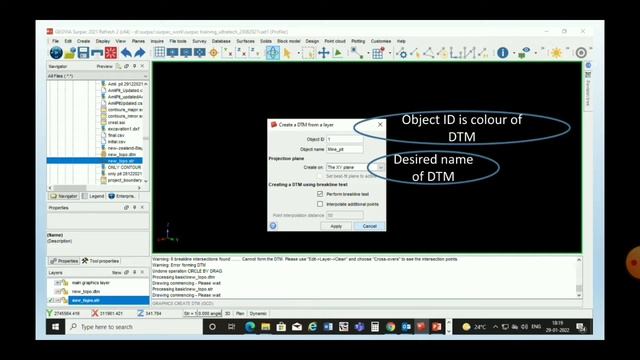 Surpac Chapter-III B, CREATE DTM FROM AUTOCAD FILE. смотреть онлайн