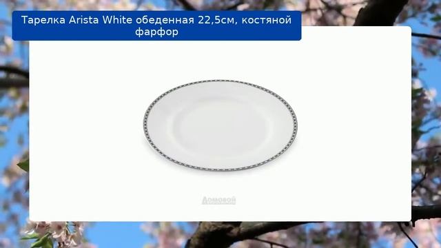 Тарелка Arista White обеденная 22,5см, костяной фарфор обзор