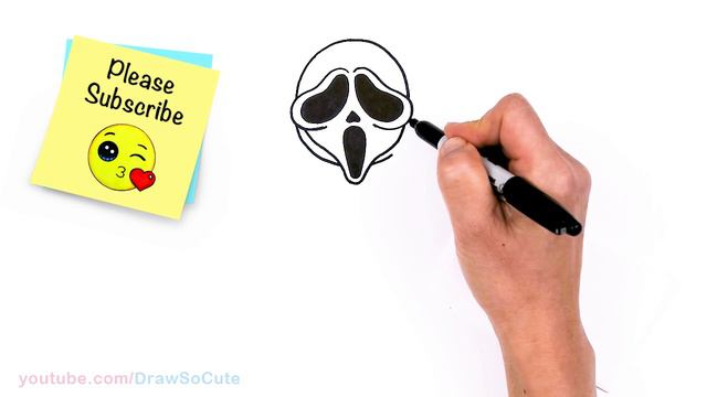 How to Draw Ghost Face from Scream 🎃Halloween Art смотреть онлайн
