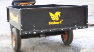 Мотоблок, адаптер и телега Habert