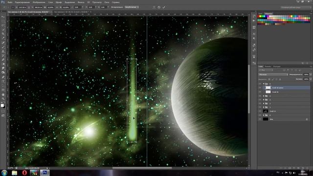 Создание космоса в Adobe PhotoShop CS6: Green Space - The Planet Onay смотреть онлайн