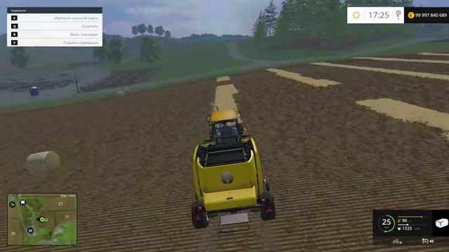 Farming Simulator 15 сбор соломы в рулоны смотреть онлайн