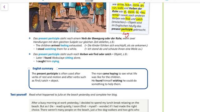 Green Line 5 G8 - Present participle after verbs of rest and motion смотреть онлайн