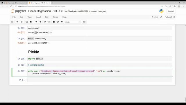machine learning in tamil | Linear Regression - part6 | How to Save and Load machine learning mode смотреть онлайн