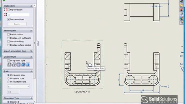 SolidWorks 2D Drawing creation demonstration смотреть онлайн