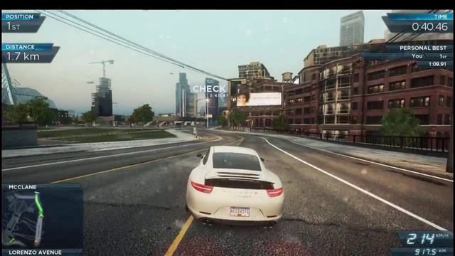 NFS MW - Porsche 911 Carrera S - Keys to the City sprint race смотреть онлайн