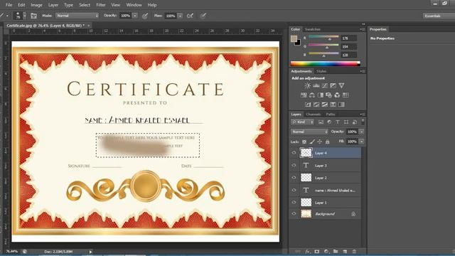 how to make certificate in photoshop смотреть онлайн