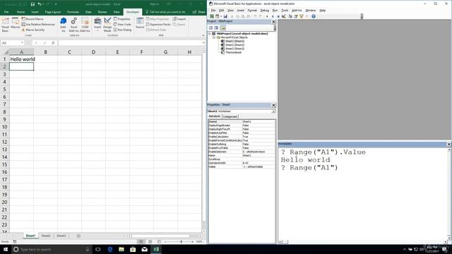 Excel VBA Programming - The Excel Object Model | 7 - Default Properties смотреть онлайн